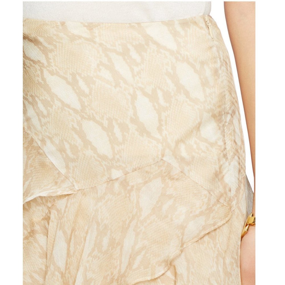 Crinkle Georgette Python Print Ruffled Skirt 18w - image 3